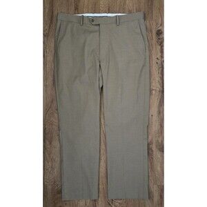 Daniel Cremieux Signature‎ Mens Pants 38x30 Beige Dress Slacks Flat Front